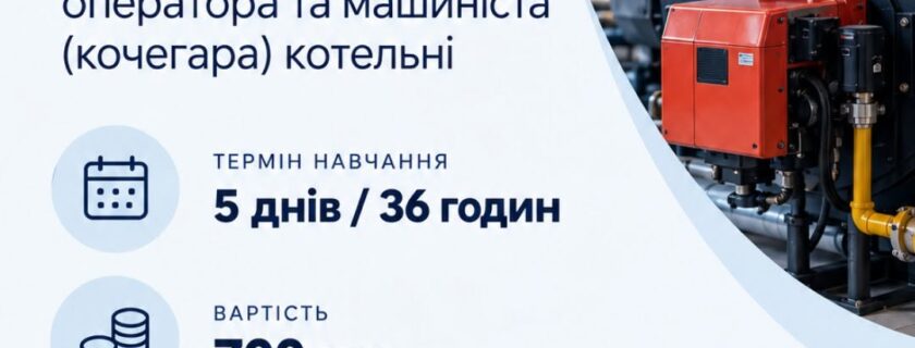 Пройдіть щорічну перевірку знань для операторів та машиністів (кочегарів) котельні та отримайте необхідний допуск до роботи
